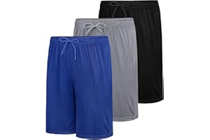 JORHIG Boys Athletic Shorts with Pockets Kids Basketball Youth Quick Dry Active Performance Sports Boys Shorts