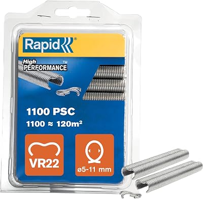 Rapid VR22 Galvanized Hog Rings 5-11 mm Netting Wire 1100 pcs