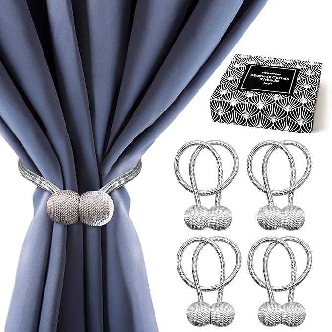 Curtain Tiebacks 4 Pieces Set of Holdbacks