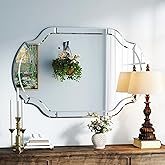 Autdot Decorative Mirrors for Wall Decor, 24" x 36" Large Beveled Wall Mirror for Living Rroom Dining Room Bathroom Bedroom E