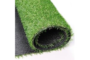 PENFHF Artificial Turf Grass 4 FT 10 in × 8 FT, Fake Grass Rug Realistic Grass Carpet 0.8" Pile Outdoor Indoor, Synthetic Mat with Drainage for Dogs, Patio, Backyard, Balcony, Custom Size