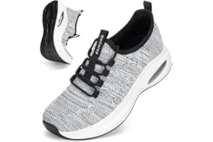 Rollstep Wide Toe Box Shoes Women Extra Wide Width Sneakers Air Cushion Road Running Shoes Ultra Light Tennis Gym Workout Training Shoes Breathable Walking Shoes with Arch Support