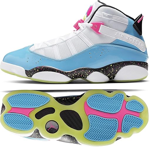 white and light blue basketball shoes