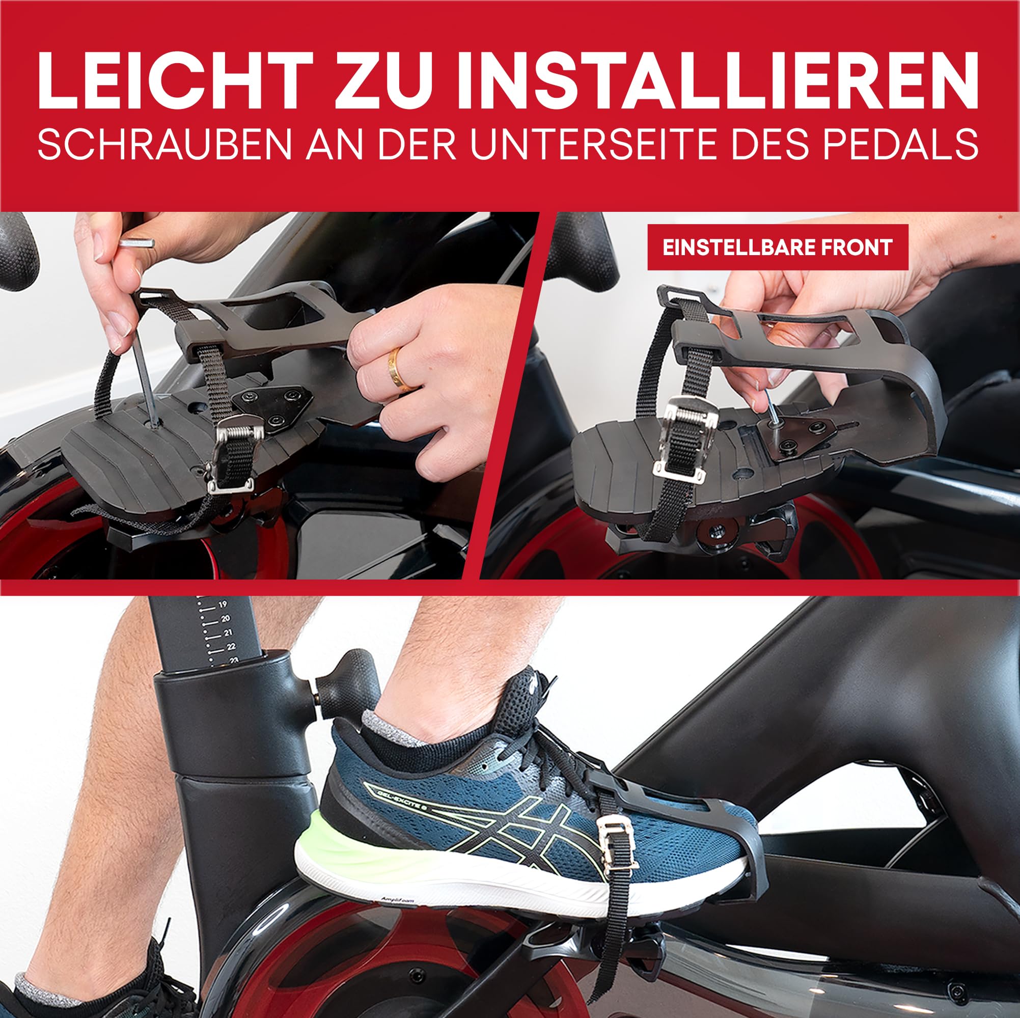 Doppelfunktions-Zehenkäfige – Konvertieren Sie Peloton-Pedale in Zweiseitige Zehenkäfige oder Delta-Stollen – Pedalkonverter – Kompatibel Mit Peloton Bike & Bike+ 8