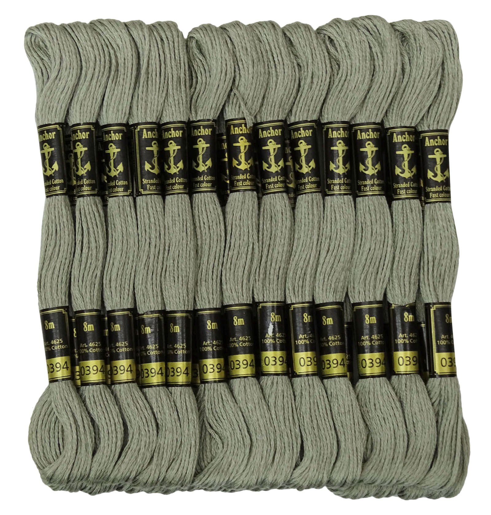 ANCHOR 25 x Cross Stitch Hand Embroidery Floss Stranded Cotton Thread Skeins-Light Gray