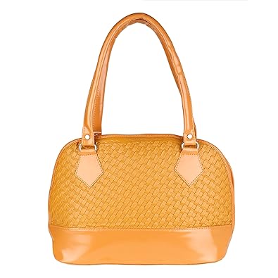 SAHAL PU Orange Shoulder Bag for Women