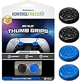 KontrolFreek No-Slip Thumb Grips for PlayStation 5 (PS5) and PlayStation 4 (PS4) Controller | 4 Pack | Blue and Black