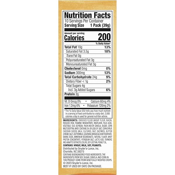 LANCE SANDWICH CRACKERS, CAPTAIN’S WAFER GRILLED CHEESE, 10 INDIVIDUAL PACKS, 6 SANDWICHES EACH