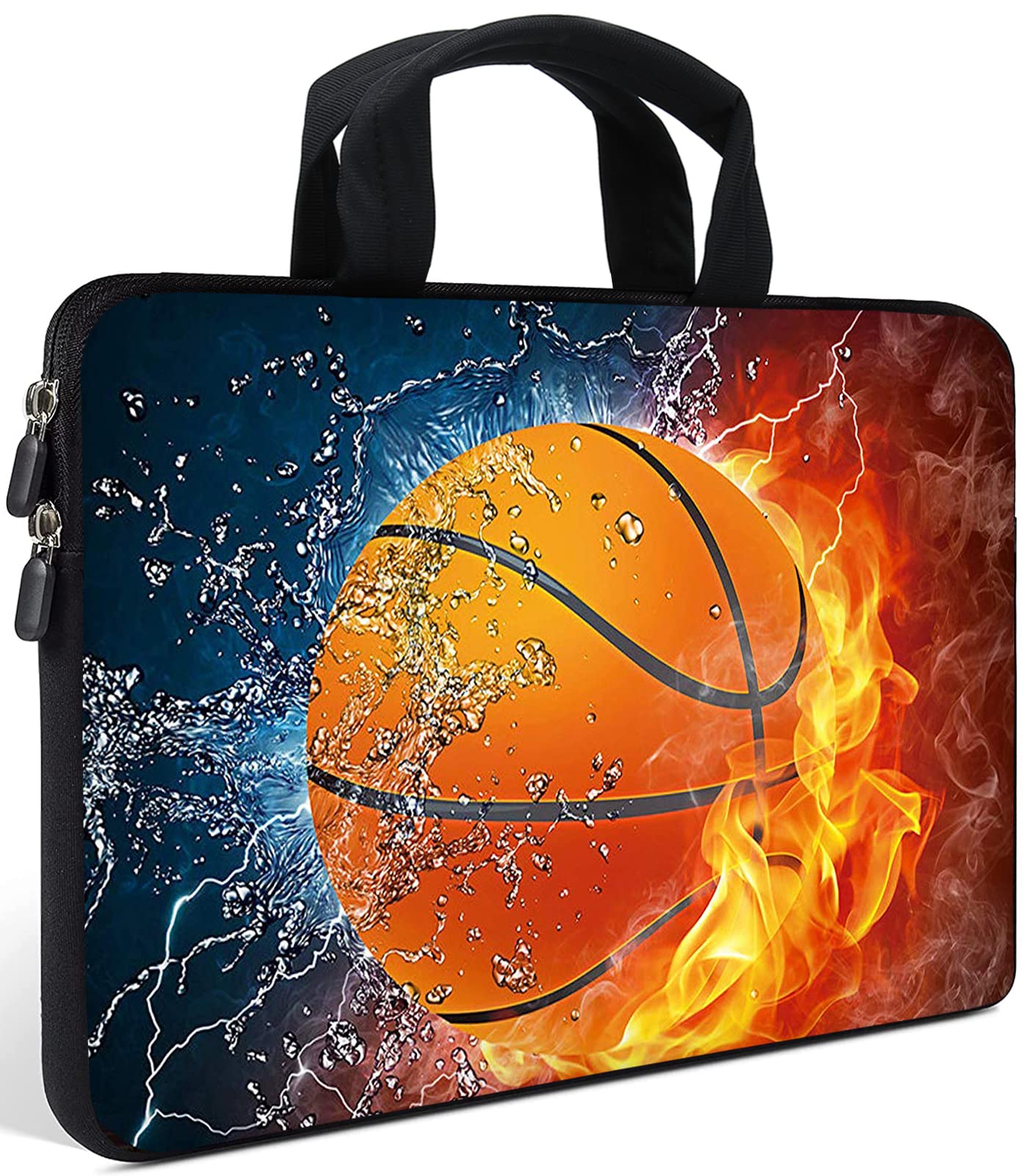 Photo 1 of AMARY 11.6" 12 inch Laptop case Neoprene Notebook Carrying Pouch Chromebook Sleeve Ultrabook Case Tablet Cover Fit Apple MacBook Air HP DELL Lenovo Asus Samsung (Hot Basketball)
