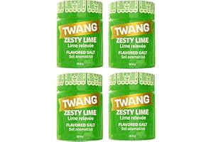 Twang Lime Flavoured Salt – Tangy Citrus Seasoning for Snacks, Drinks & Cooking (4-Pack, 32.6 g Each)