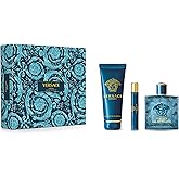 VERSACE EROS by Versace 3 PIECE GIFT SET - 3.4 OZ EAU DE TOILETTE SPRAY NEW Box