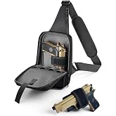 ARMORWERK Premium Sling Carry Bag for Men with Quick Access Pull Tab and 4 Accessory Slots &mdash; CCW Sling Bag for Men with Waterproof Heavy Duty Zippers &mdash; Durable Adjustable Holster Included