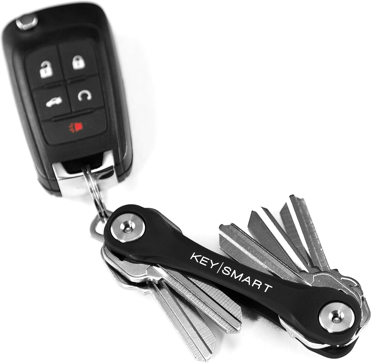 KeySmart Lite - Compact Key Holder and Keychain Organizer (up to 8 Keys, Black): Shoes