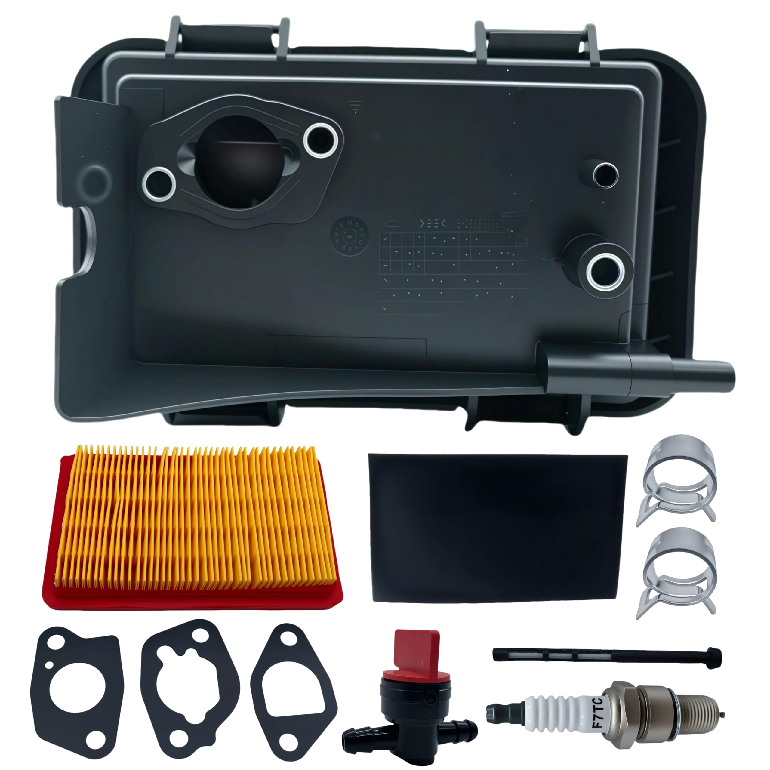 Photo 1 of Mikatesi 951-14439 Air Cleaner Housing Assembly with Air Filter Oil Pipe kit for MTD 1X65CU 1X65LU Engine for Troy-Bilt Yard-Machines 751-14439 11A-A22J700 Lawn Mower