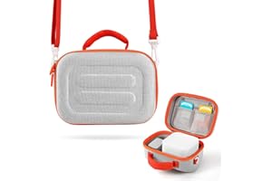 OUKNAK Travel Case Compatible with Yoto Player (3rd Gen.), Protective Hard Case Carrier Compatible with Mini Player (3rd Gen.), Kids Audio Card Portfolio Case Designed to Children’s Speaker Plays (Gray)