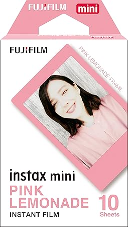 Fujifilm Instax Mini Colorfilm mit Rahmen, 62 x 46 mm Rosa Lemonade