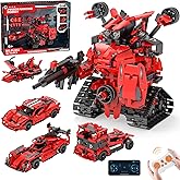 QHECTTY STEM Building Kits for Kids 6-14, 5in1 App & Remote Control STEM F1/Car/Robot Building Toys, Formula 1 Model Car Kits, 785 Pcs Robot Building Sets for Kids, Erector Sets Gifts for Boys Girls