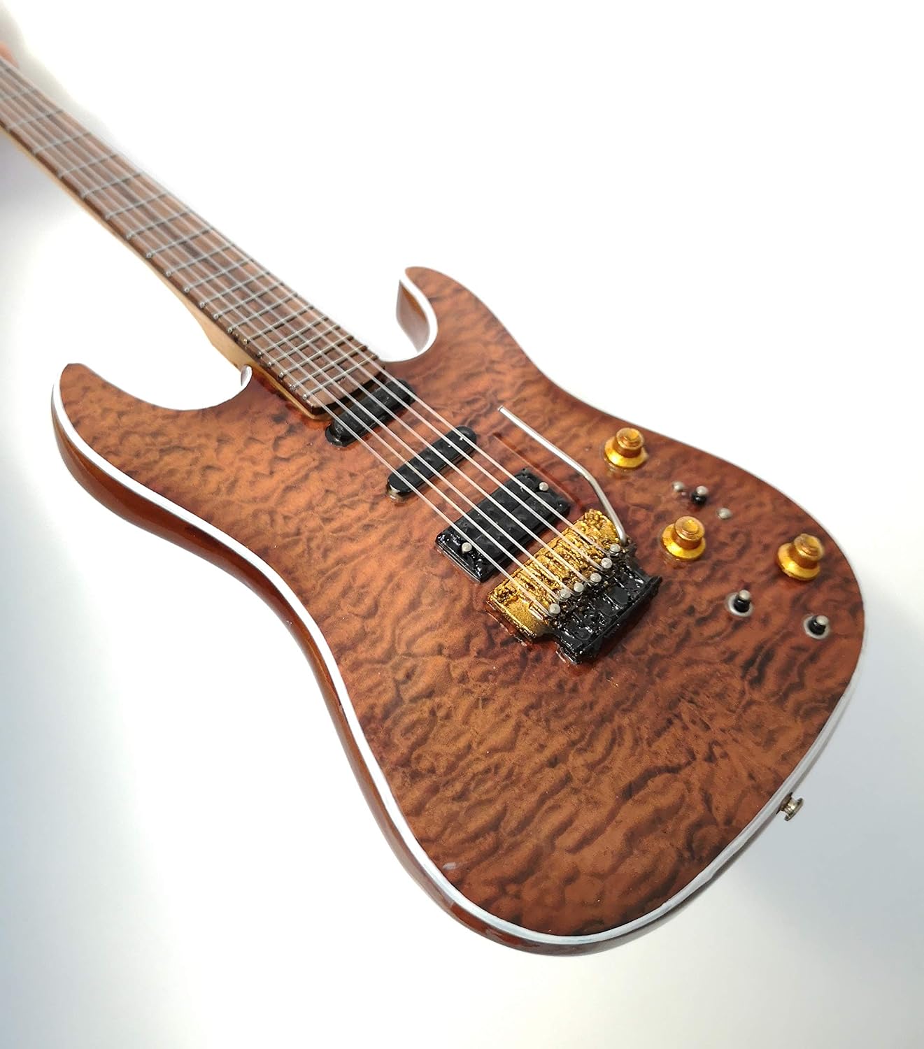 Phil Collen, Miniature Guitar Replica, Music Gifts, Handmade Ornamental 1/4 Scale, Includes a Display Box - Image 3