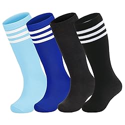 Zando 4 Pairs Toddler Knee High Socks - Black