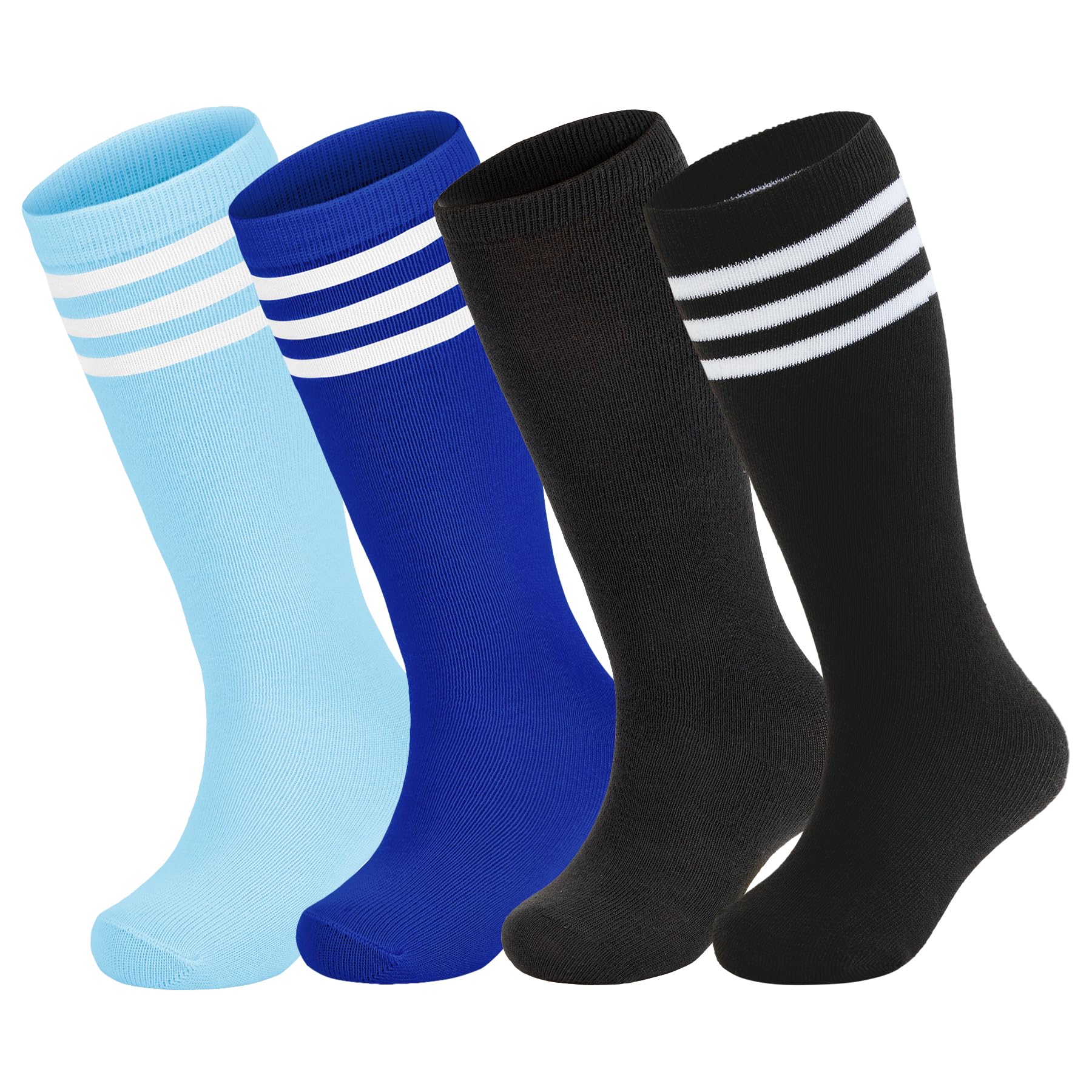 Zando 4 Pairs Toddler Knee High Socks - Black