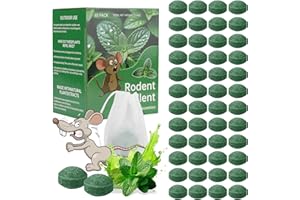 NIHASKER Mouse Rodent Repellent, 48 Pack Peppermint Lemon Oil Mice Repellent for Squirrel Rats Spider Pests, Natural Deterrent for Kitchen, Warehouse, Car, Indoor, Outdoor Safe for Pets & Family