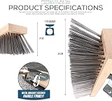Newman and Cole 12" Wire Broom Head Heavy Duty Scrub Brush Deck Patio view 3