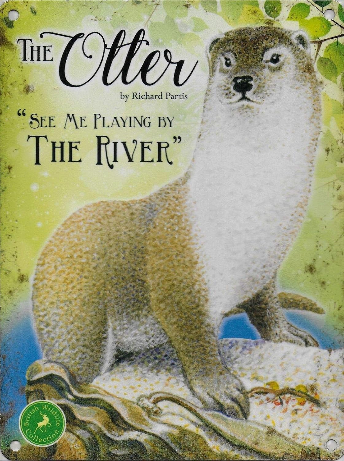 Otter See Me Playing in The River Vintage Retro Metal Tin Sign Home Bar Kitchen Farmhouse Garden Decor Signs Gifts 8X12Inch