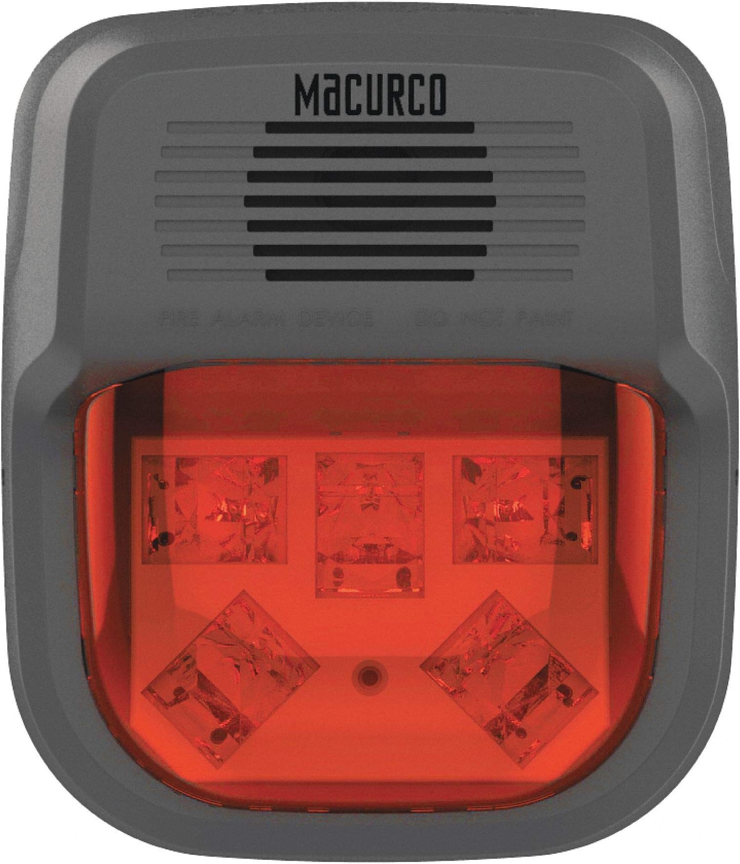 Horn Strobe Alarm, 4-3/4" L, 2" W, LED