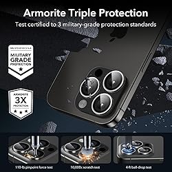 ESR 2 Pack Camera Lens Protector for iPhone 15 Pro
