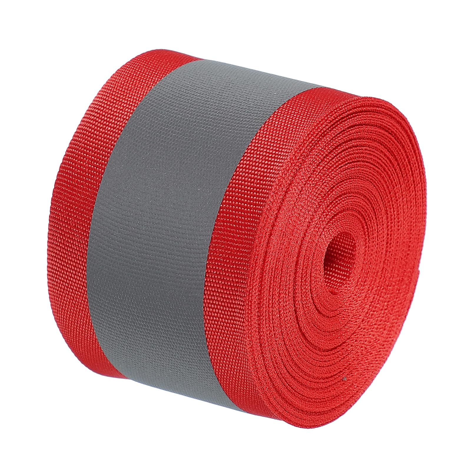 PATIKIL Reflective Tape Strip, 2" x 33FT High Visibility Reflective Strip Sew-on Reflective Tape DIY Safety Fabric Webbing for Bags Clothes Raincoats, Red