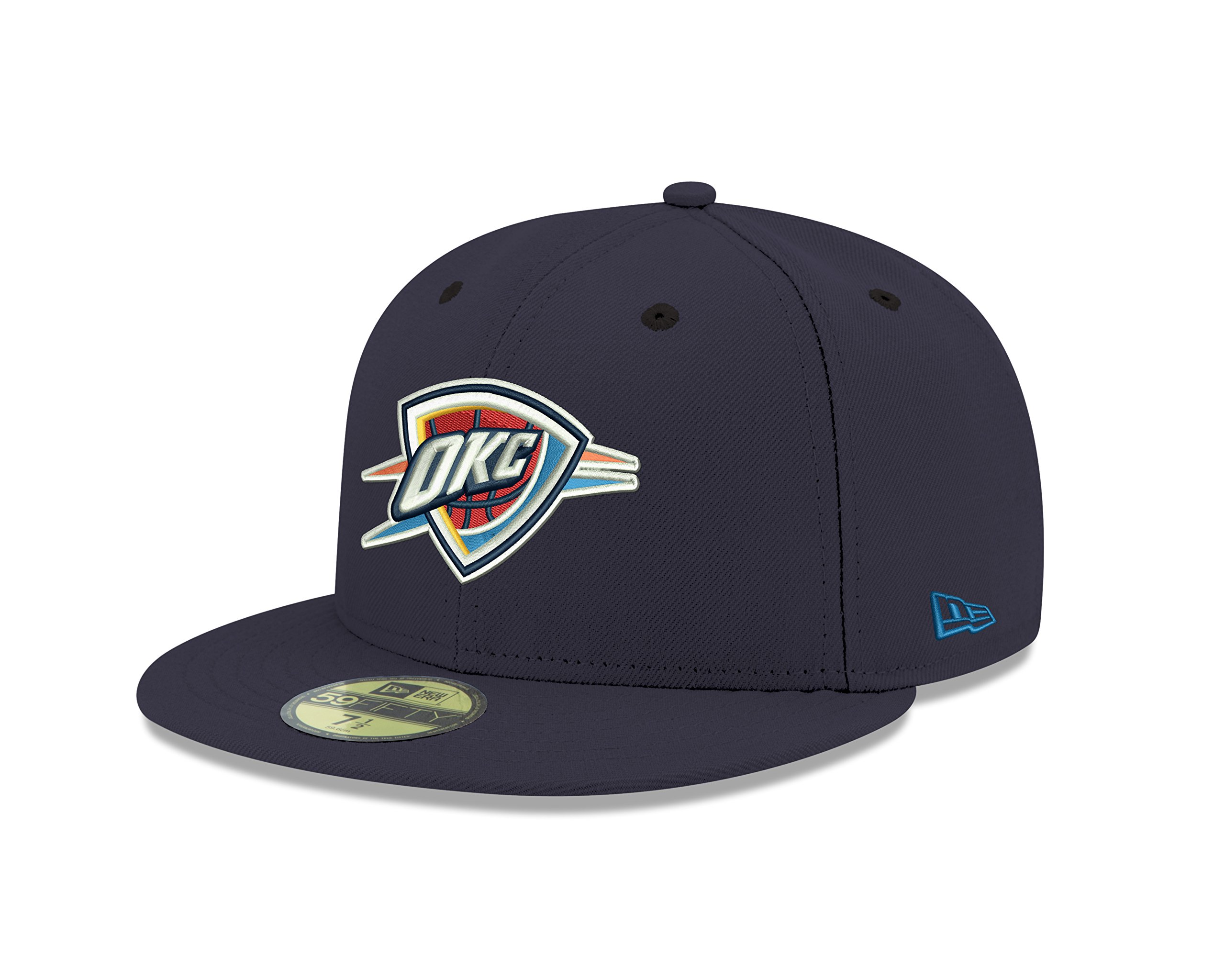NBA Oklahoma City Thunder Men's Official 59FIFTY Fitted Cap, 7.75, Navy Image