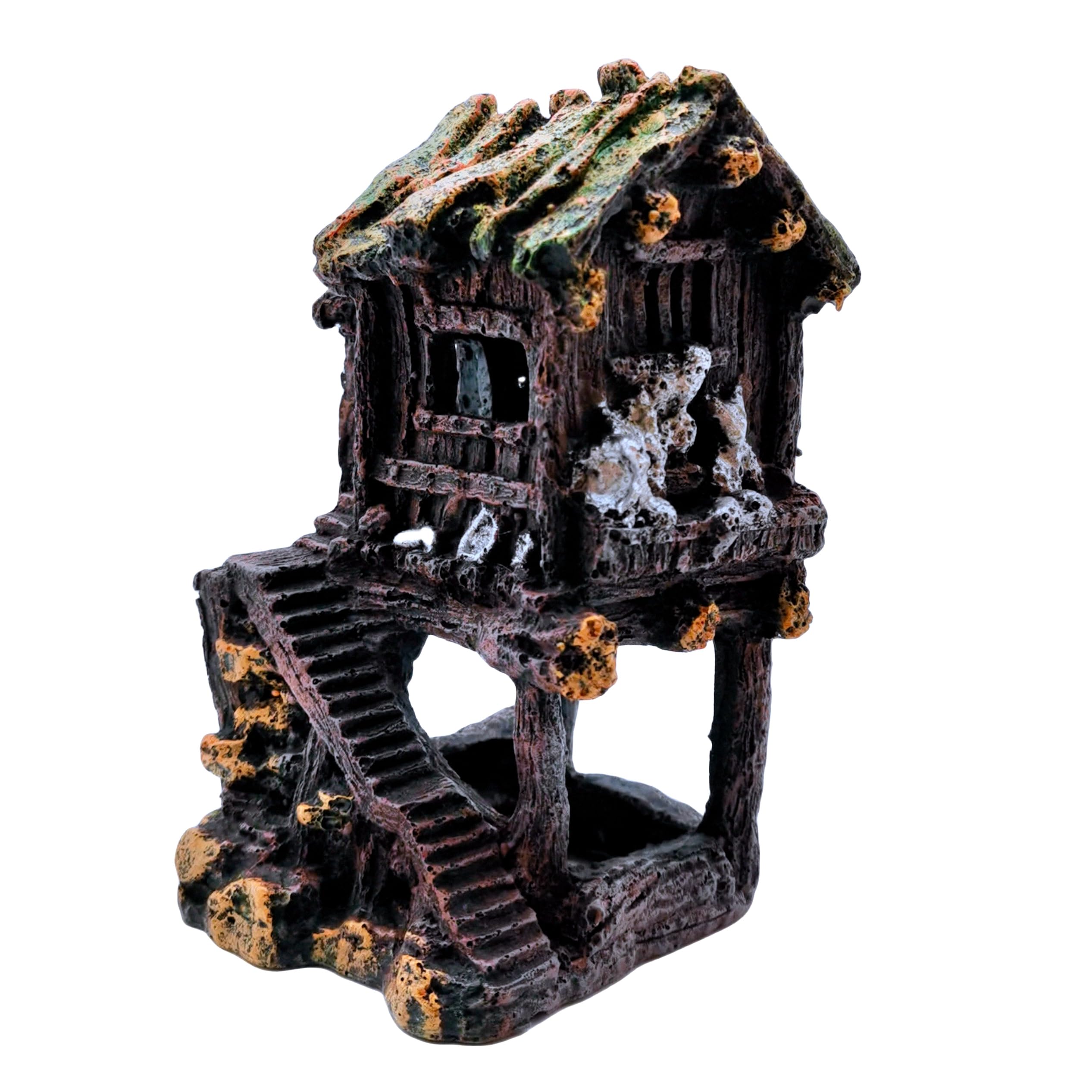 M2cbridge Aquarium Decorations Fish Hideout House Shelter Betta Cave (Style D)