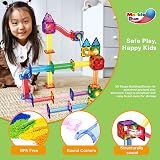 PicassoTiles 120pc Magnetic Marble Run STEM Toy Ages 3+ view 5