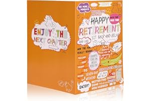 Large Retirement Greeting Card, 15.8x10.6 Inch Funny Jumbo Goodbye Good Luck Farewell Card with Envelope for Coworkers Collea