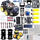 Elegoo UNO Project Upgraded Smart Robot Car Kit with UNO R3, Line Tracking Module, Ultrasonic Sensor, Bluetooth module ect. Latest Intelligent and Educational Toy Car for Kids Teens 2016 new version