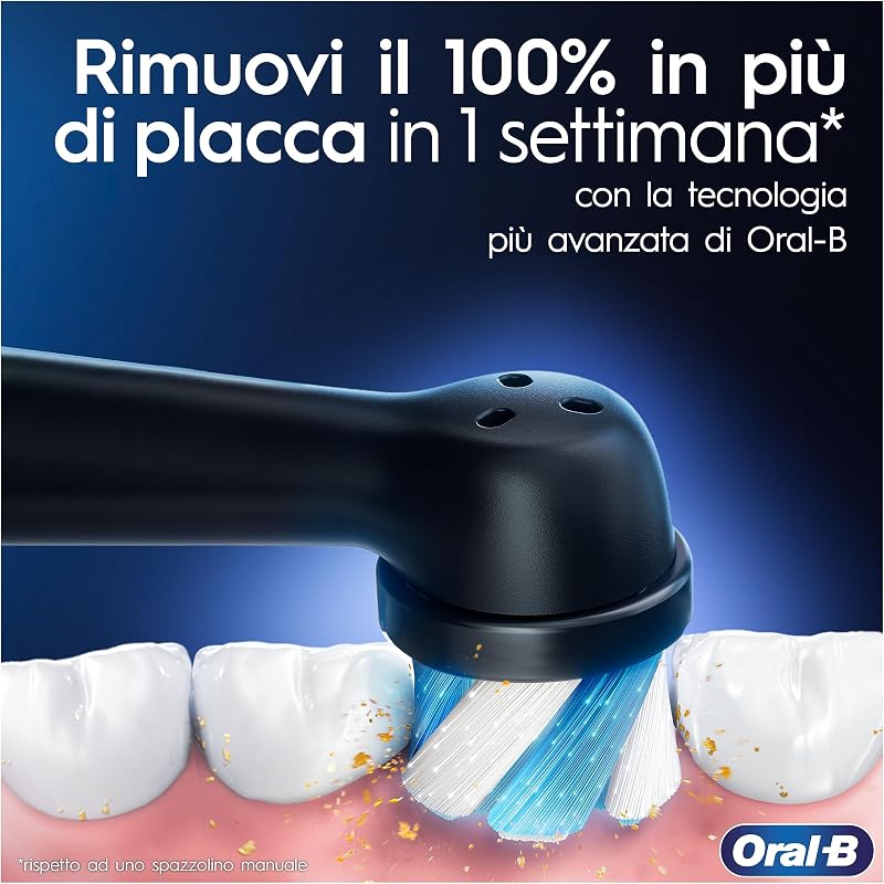 Spazzolino Elettrico Ricaricabile iO 4 Nero, 1 Testina Di Ricambio, 1 Custodia Da Viaggio. 1 Spazzolino