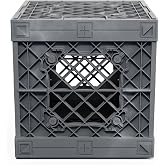 UbeCube Gray Collapsible Storage Crate (13.5 x 13.5 x 13.5) - Modern Style, 2000 Cubic Inches