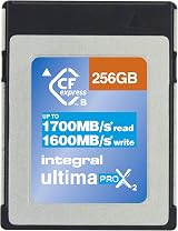 Integral 256GB CFexpress Type B 2.0 Memory Card 1700MB/s Read 1600MB/s Write view 2