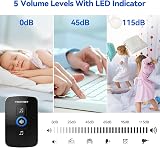 TECKNET Wireless Doorbell IP65 Waterproof 1300ft 60 Chimes 5 Volume view 5