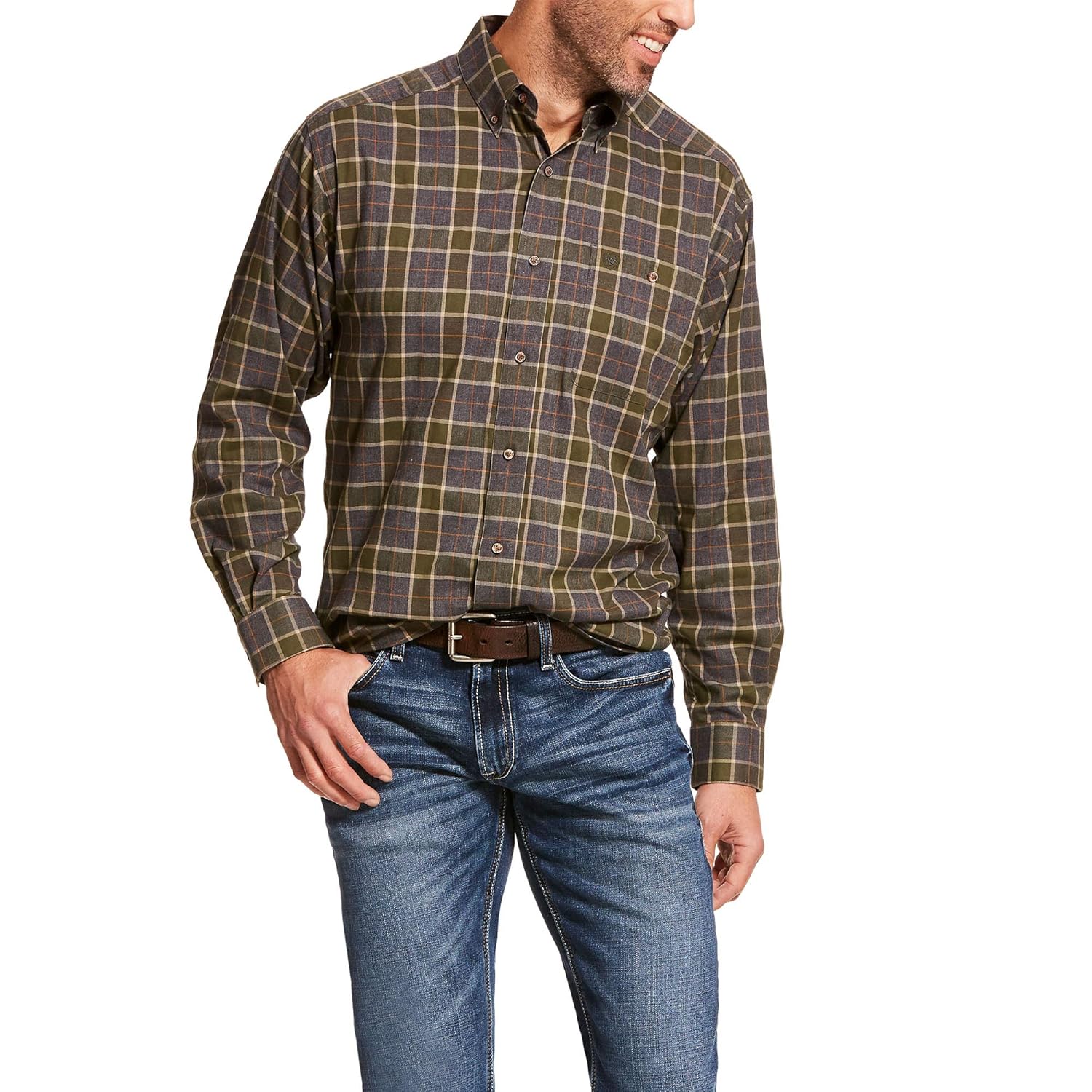 Buy ARIAT Men's Eldridge Flannel Stretch Classic Fit Shirt Multi Size