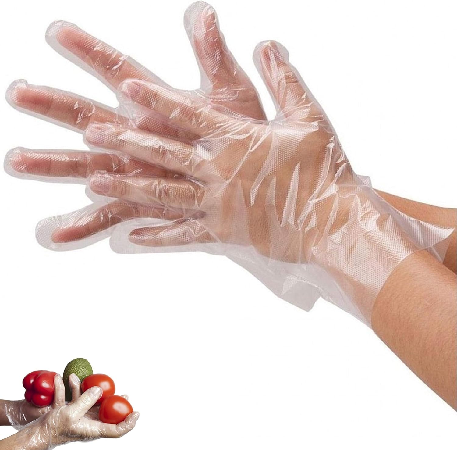 STEELMATES Guanti Monouso HD 100 Pz Guanti Plastica Trasparente Usa e