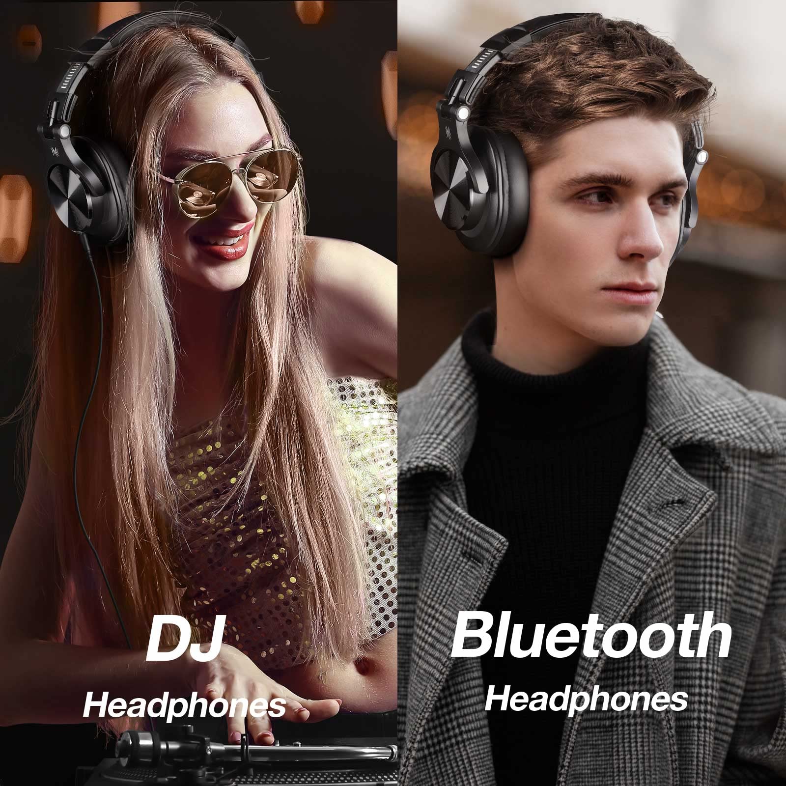 OneOdio A70 Bluetooth Over Ear Headphones, Wireless Headphones W/ 72H Playtime, Hi-Res, 3.5mm/6.35mm Wired Audio Jack For Studio Monitor & Mixing DJ E-Guitar AMP, Computer Laptop PC Tablet - Silver - 12