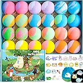SudsyRoar Bath Bombs for Kids with Surprise Inside – 24 Pack Handmade Bath Bombs with Glow-in-The-Dark Land & Sea Toys, Fizzy Bath Salt Balls, Birthday Party Favors for Boys and Girls