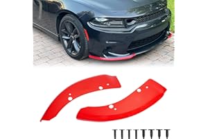 TENGBASE Dodge Charger Front Lip Spoiler Splitter for 2015-2024, Red Front Bumper Lip Kit Compatible with Charger SRT 392/Scat Pack/RT/GT