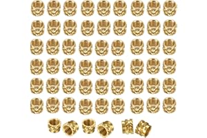 HOCENWAY 60pcs M3 Threaded Insert OD5mm L4mm Brass Nut Knurled Inserts Heat Embedment Nuts Compatible with Voron 2.4 Trident Switchwire DIY 3D Printer