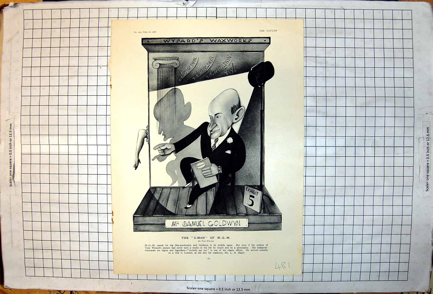 Impresión del Vintage de la Caricatura “G-Hombre” de Sr. Samuel Goldwyn