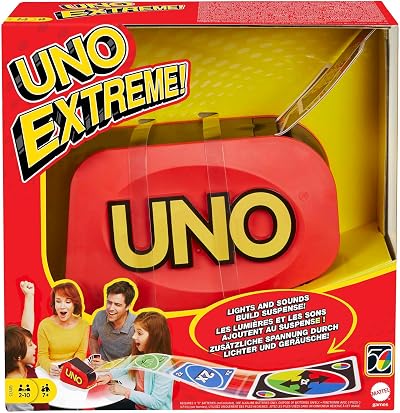 Mattel Games UNO Extreme Card Game with Launcher Ages 7+ 2-10 Players