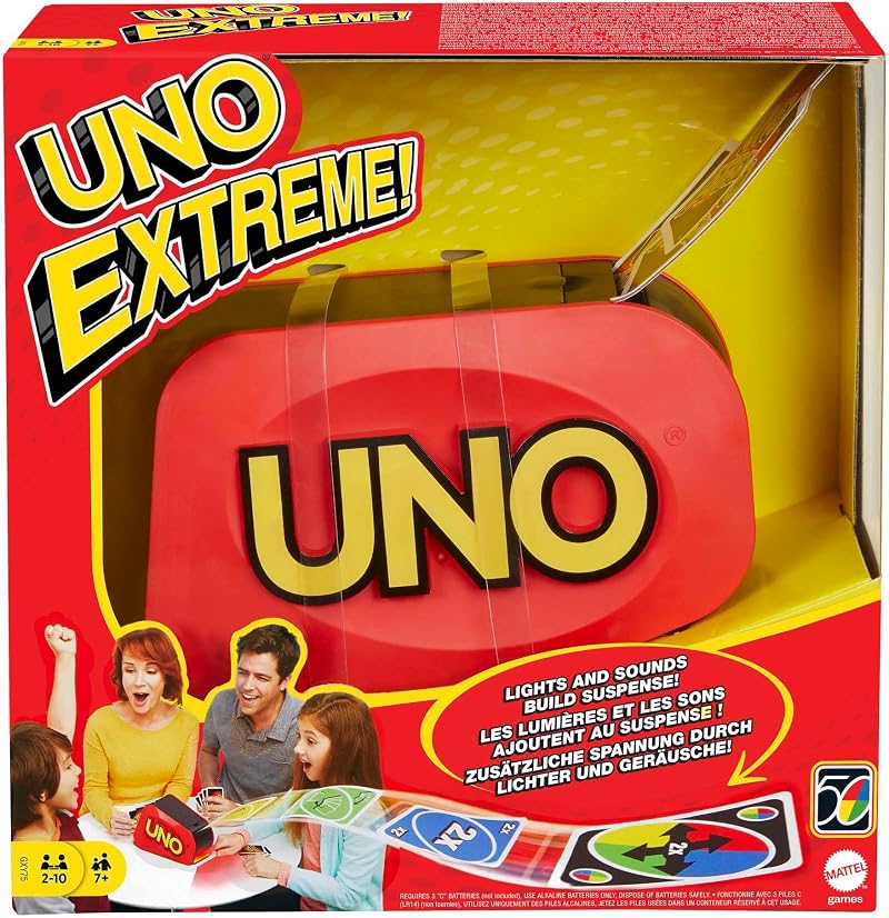Mattel Games UNO Extreme Card Game with Launcher Ages 7+ 2-10 Players