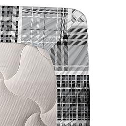 Ambesonne Grey Sheet Set, Mixed Checkered Squared