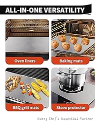 3 Pack Oven Liners for Bottom of Oven, 17x25" Large